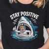 Trump Shark Attack Tee, Political Humor Shirt, Funny President Top, Stay Positive Graphic Tee, Unisex Short T-Shirt, Anti Trump Gift