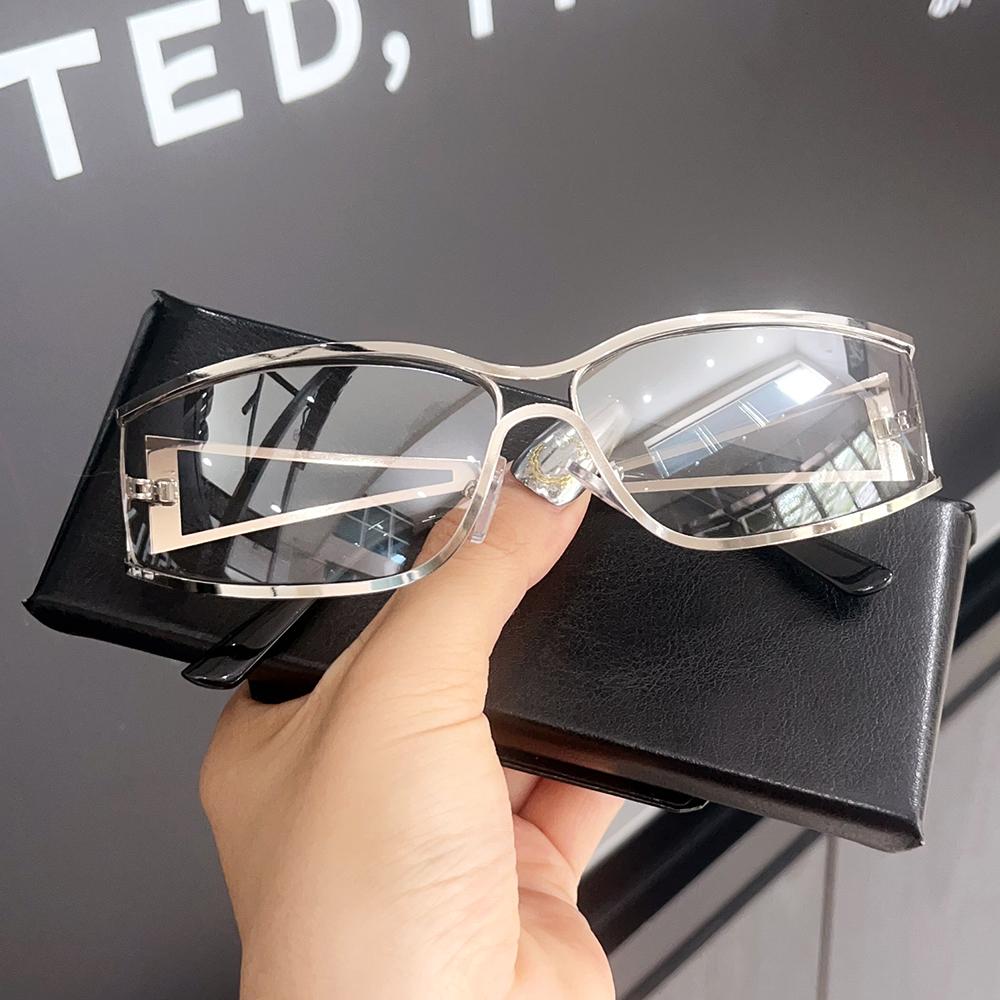 Retro Y2K Hohl-Sonnenbrille Mode Personalisierte Metall-Schutzbrille Sonnenbrillen für Damen Mann Sommer Tourismus Sonnenschutz Brillen