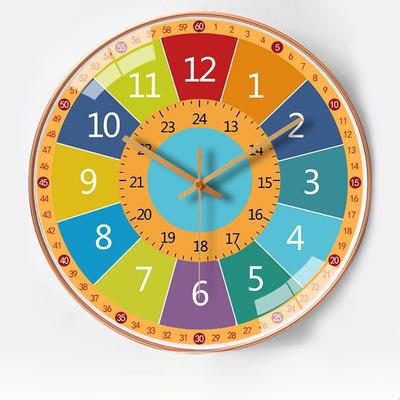 10-Inch 25Cm Learning Early Education Automatic Time-To-Time Radio Clock Home Living Room Bedroom Mute Clock Hanging