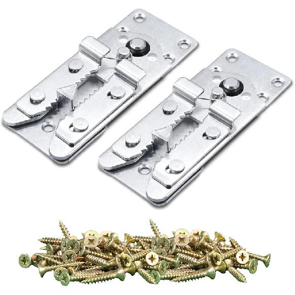 DEEPDREAM 2 Pack Sectional Couch Connectors Metal Couch Clips Sofa Connector Interlocking Furniture Connector with 24 Screws