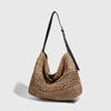 2025 New Summer French Style Lazy Beach Vacation Bag Niche Straw Woven Handmade Women's Bag Large Capacity
