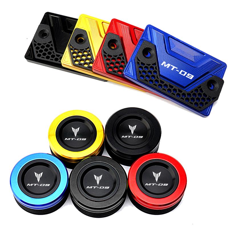 Pro Yamaha MT09 MT-09 MT 09 Tracer SP FZ09 FJ09 2013-2022 Motocykl Přední zadní brzdová kapalina Nádržka Víko nádrže Olejová náplň