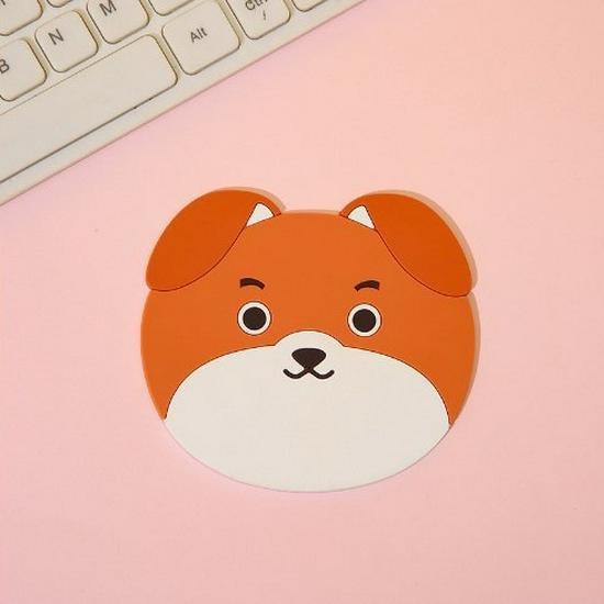 Adorable Cat & Puppy Silicone Coaster: Heat-Resistant, Non-Slip Placemat