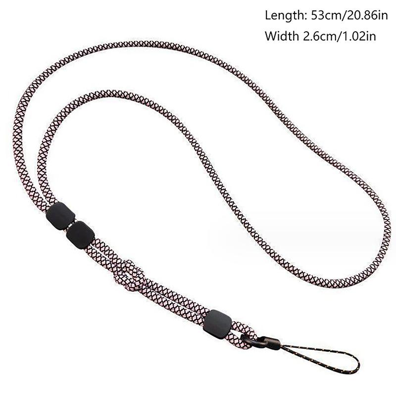 Corrente Pendurada de Pescoço Longo Cordão de Celular Tecido à Mão Forte e com Comprimento Ajustável Cordão de Uso Duplo Pingente Anti-Perda para Telefone