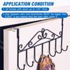 Anti-Rust Over the Door Hanger 7 Hooks Key Holder Towel Rack Towel Hook  Kitchen Bathroom