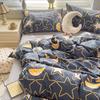 Thickened twill abraded four-piece set cartoon cute printed student dormitory bed sheet quilt set three-piece set