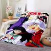 Anime Inuyasha Throw Blanket Soft Flannel Thin Blankets for Bed Sofa Cover Bedspread Picnic Cooling Gift Home Deco