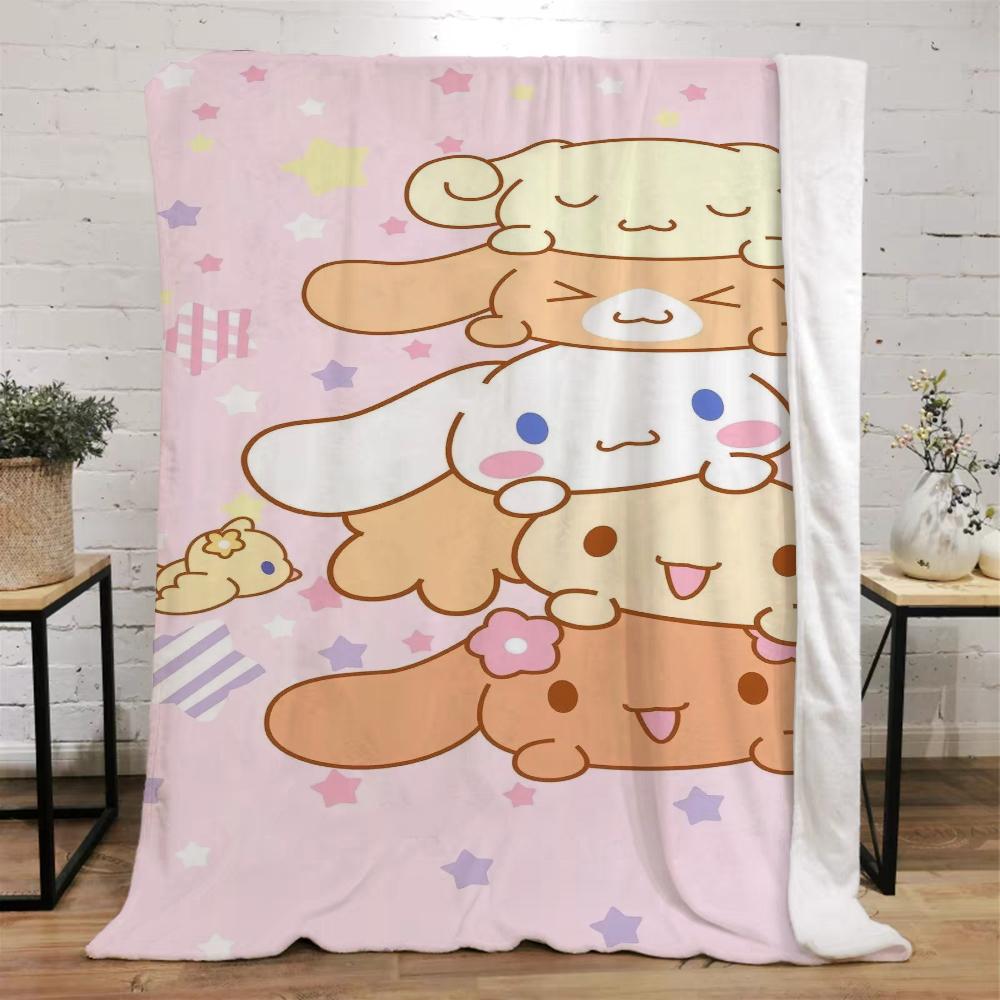 Cinnamoroles Summer Blanket Throw Fluffy Plaid Warm Blankets for Cold Microfiber Bedding Beach Towel Home Interior Knee Soft Nap