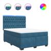 VidaXL Sommier à lattes de lit et matelas bleu 140x190 cm velours, lit, lit à plate-forme, lit à panneaux 3293216