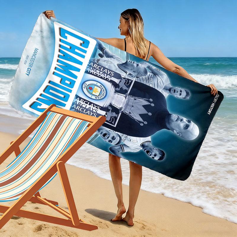 The Blues Print Beach Towel, Large Soft Quick Dry Towel for Beach Camping Swimming