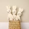 Baby Handmade Rabbit Toys Cute Crochet Bunny Doll Stuffed Cotton Toy Soothing Infant Sleeping Make Sound Birthday Gifts for Kids