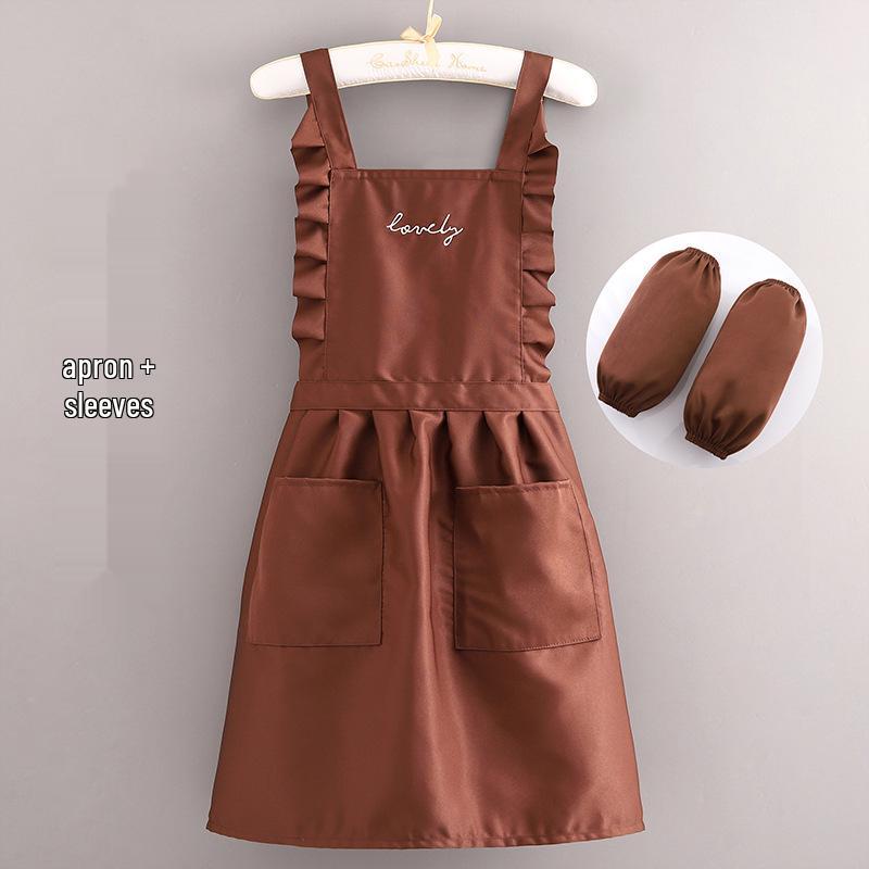 Damen Trendige Küchenschürze - Ölfest, Fleckenabweisend, Frischer Stil zum Kochen & Catering.