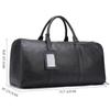 Malun Te Men's Genuine Leather Travel Duffle Bag with Shoe Compartment