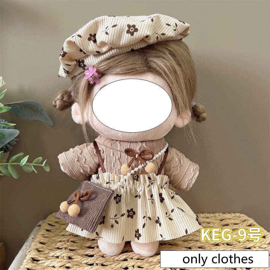 20Cm Cotton Doll Clothes Cute Dress Lolita Vintage Doll Clothes For Plush Doll Idol Dolls For Cotton Stuffed Dolls  Accessories