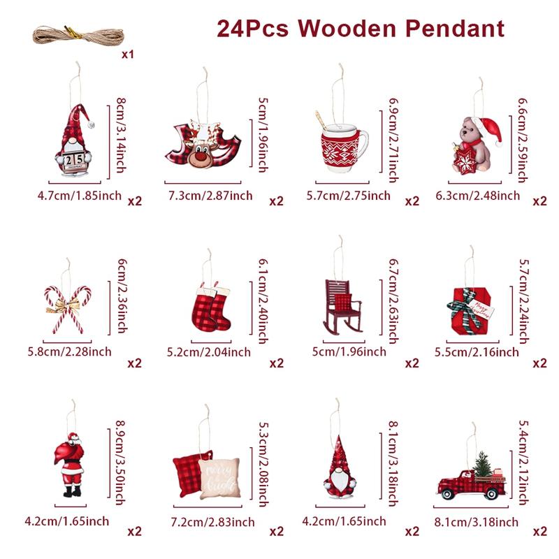 Christmas Dog Paw Double Layer Wooden Pendant Navidad Natal Noel Tree Pendant Merry Christmas Decor For Home 2025 New Year 2025