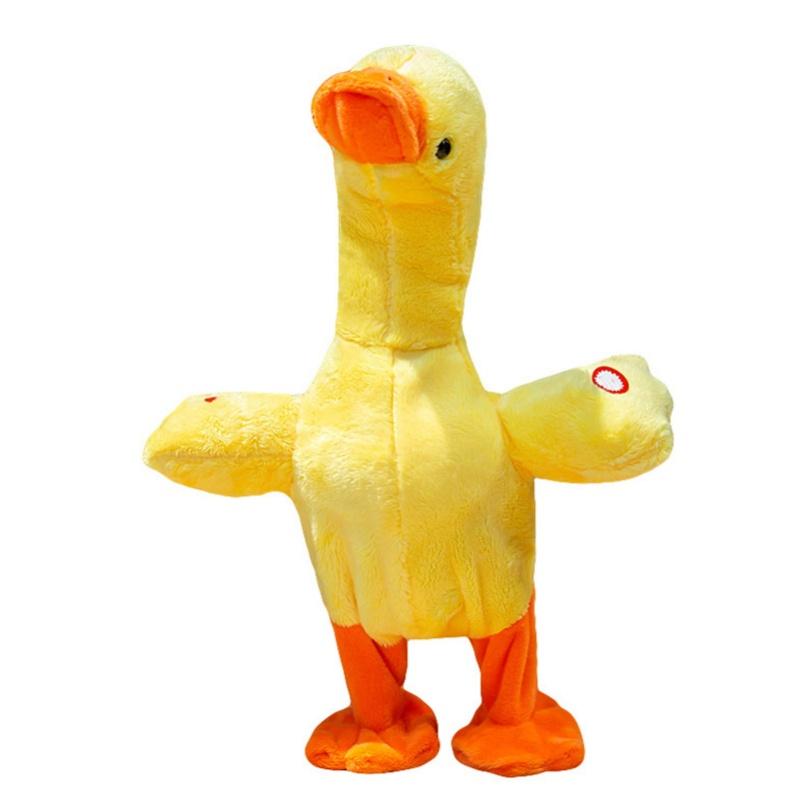 Electric Duck Plush Toy Multifunctional Sing Talk Cute Soft Comfortable Duckling Walking Toy For Gifts Battery Song Version