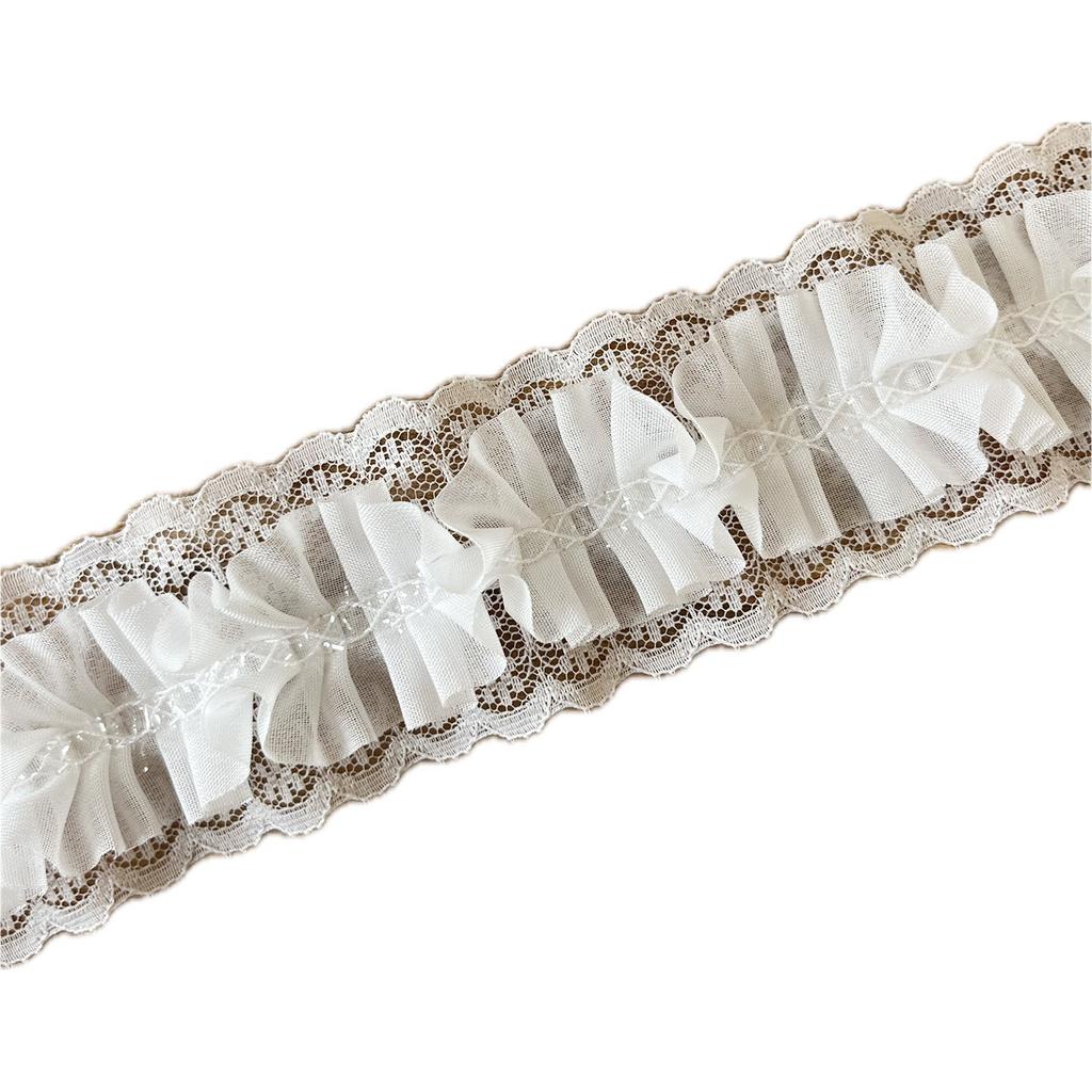 Handmade Lace Trim: Mesh for Baby Clothes, Curtains, Skirts, Pleated Decorative Fabric