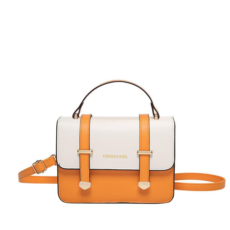 

Trendy 2024 Summer Small Square Bag With Color Block Design For Women Shoulder Crossbody помаранчевий