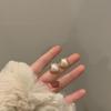 Temperament Pearl Stud Earrings New Versatile Design Simple Flower Earrings Niche Earrings