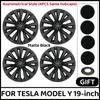 19palcové kryty kol 4 ks Kryt kola Výkonný náhradní kryt náboje kola Plný kryt ráfku Příslušenství pro Tesla Model Y 2018-2024