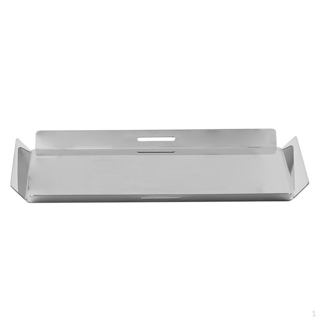 Metal Serving Tray Raised Sides Rectangular Folded End Panels Kitchenware