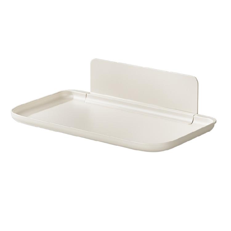 Multipurpose Folding Shelf Perfect For Small Space Foldable Wall Mounted Rack Phone Holder Bathroom Organizer