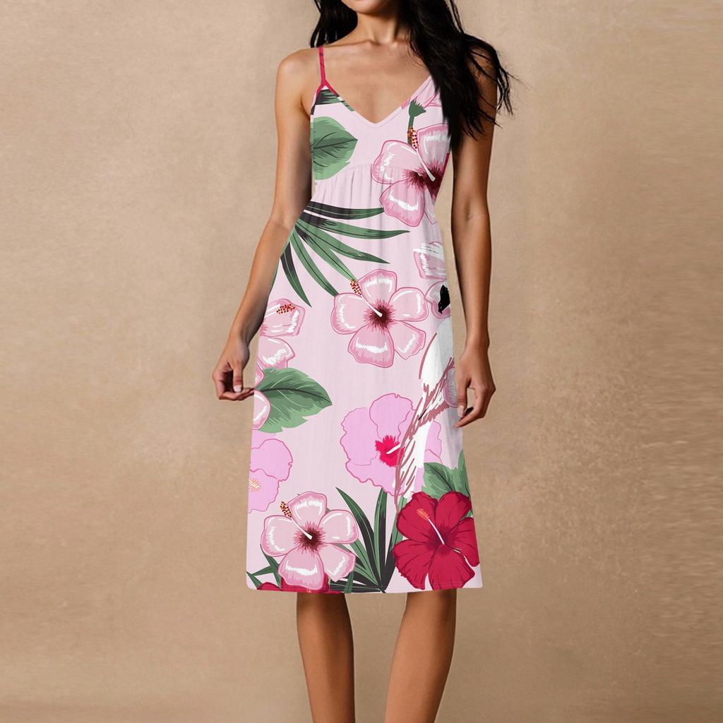 Dámské špagetové šaty bez zad s mašlí, volné, ležérní, plážové, prázdninové, letní šaty