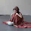 Girls' Plaid Dress Summer Korean Children's Cotton Dress Mid Length Long Skirt