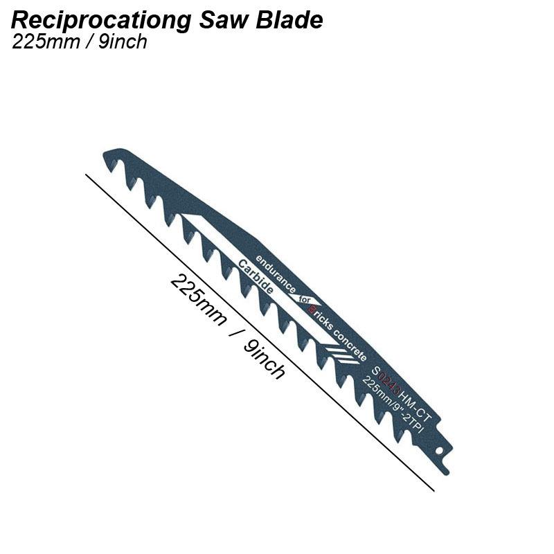 Reciprocating Saw Blade Demolition Masonry Saber Carbide Alloy Hard Cut Brick Wood Block PVC Tube Porous Concrete Teeth Tipped