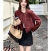 Elegant Vintage Short Coat Women Autumn Chic Jacket Casual Fashion Outerwear Petite
