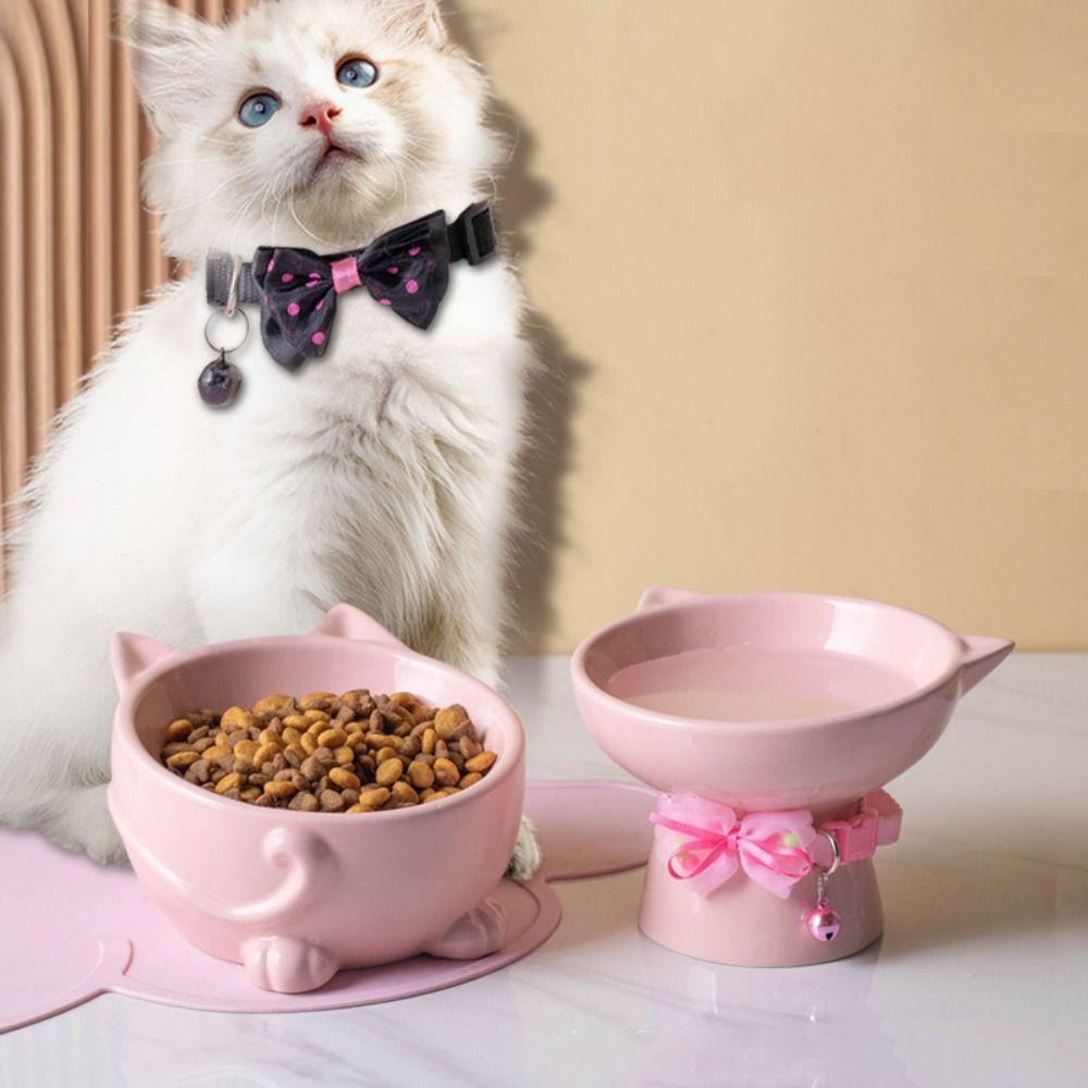 Creative Pet High Foot Bowl Cute Dog Food Feeding Basin Anti Knock Cat Bowl  Neck Protection