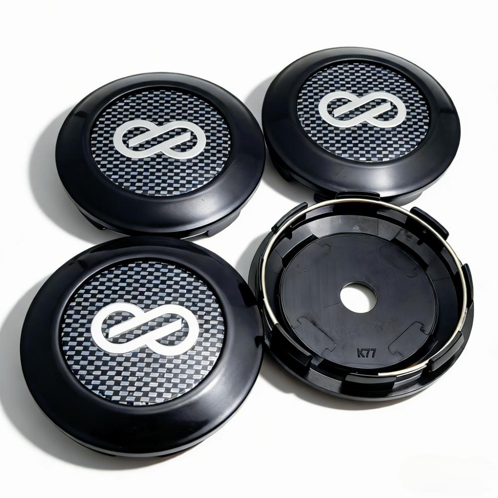 4pcs 77MM Clips 72MM ENKEI Logo Badge Emblem Car Wheel Center Caps Wheels Hub Cap Rim Hubcaps Dust Cover Replace Car Accessories