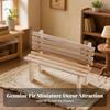 Miniature Fir Wood Bench Rustic for Shelf Decor, Craft Aficionados