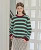 Baitalssain Striped Knit Pullover (2C) (Green)