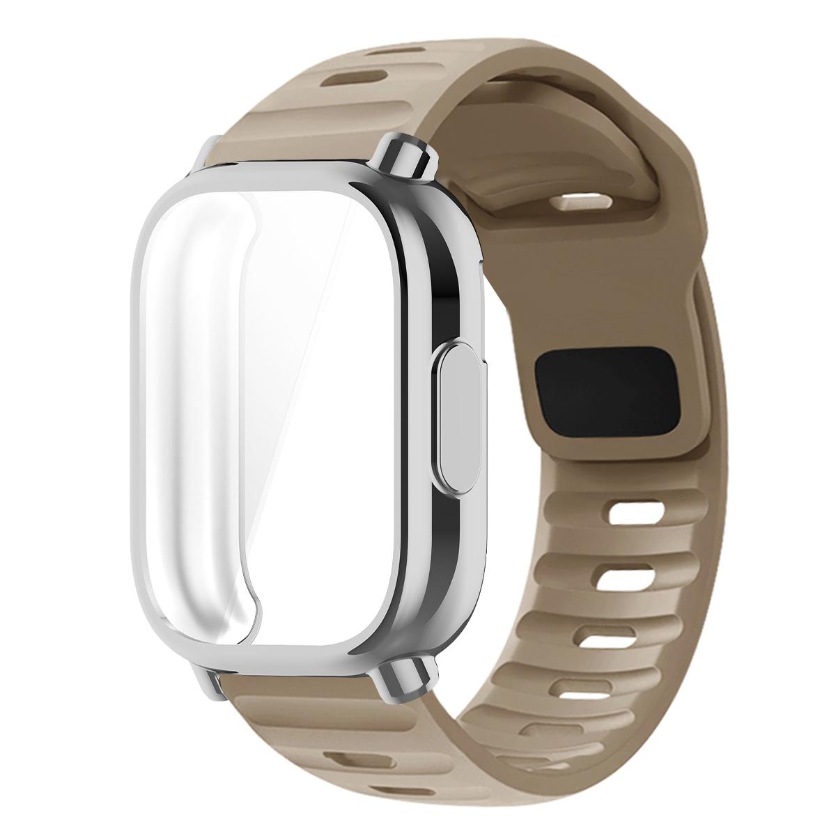 Силиконовый ремешок+защитный чехол для Redmi Watch 5Active Ремешок-крышка Correa Аксессуар для Redmi Watch 5Lite Браслет Спортивный ремешок Redmi Watch 5 Lite