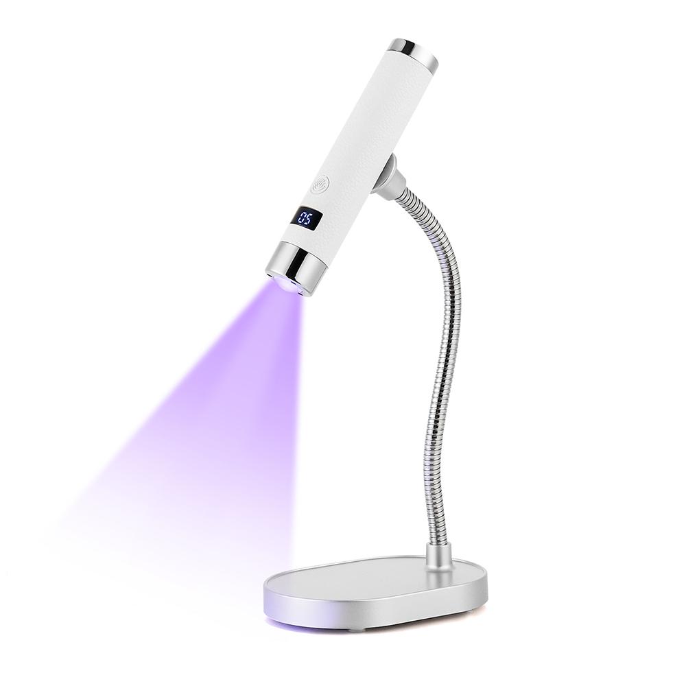 Auto-Sensing Handheld Nail Dryer Smart Sensor Nail Gel Curing Desk Nail Lamp Portable Gel Nails Fast Drying UV LED Light Pen белый