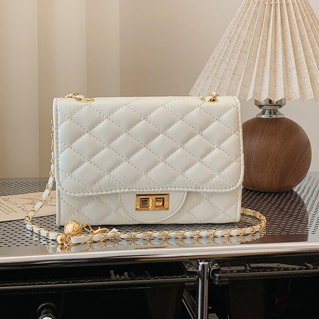 Lattice Color Solid Single Shoulder Crossbody Bag Handbag Women Fashion Gift