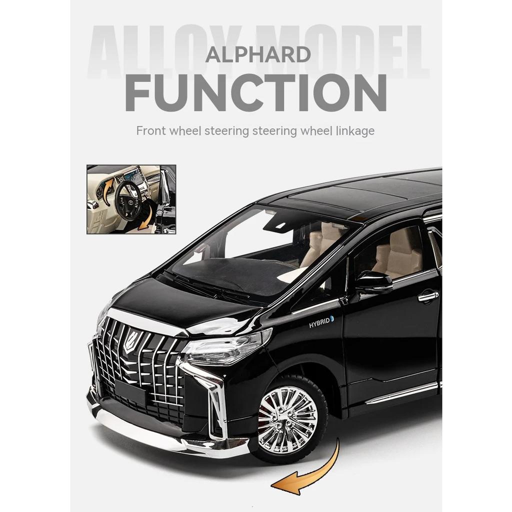 1/18 Scale Toyota Alphard Alloy Model Car - Highly Detailed Collector's Edition - Perfect for Display, Office Decor, Gift