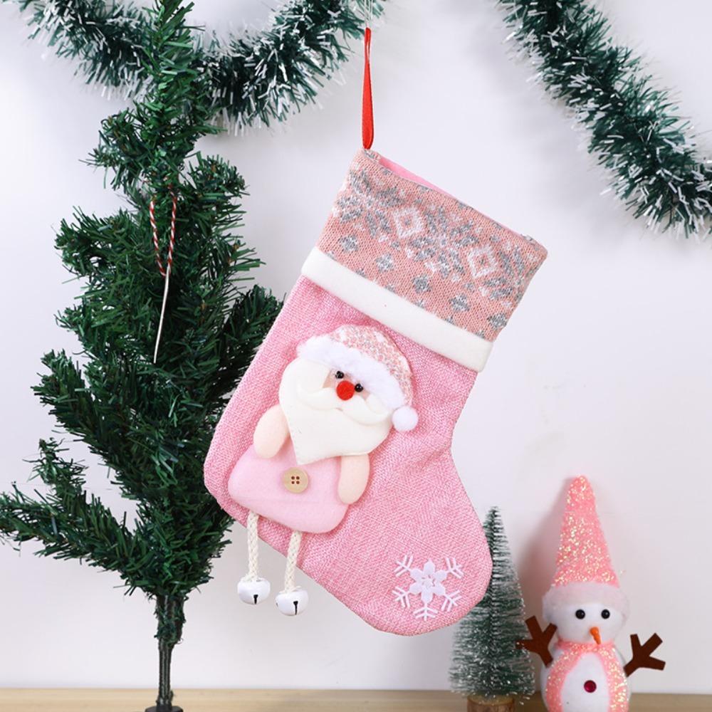 Large Christmas Socks Santa Claus Plush Xmas Socks New Xmas Ornaments  New Year