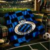 Coperta con Stemma FC Brugge Leggera Ideale per Letto Perfetta per Viaggi, Campeggio, Soggiorni, Uffici, Divani, Regalo di Natale per tifosi