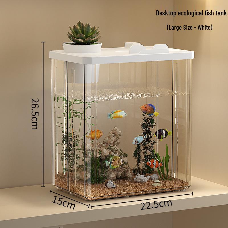 Ultra-Clear Acrylic Fish Tank 2026: Compact Living Room Aquarium with Durable Filter