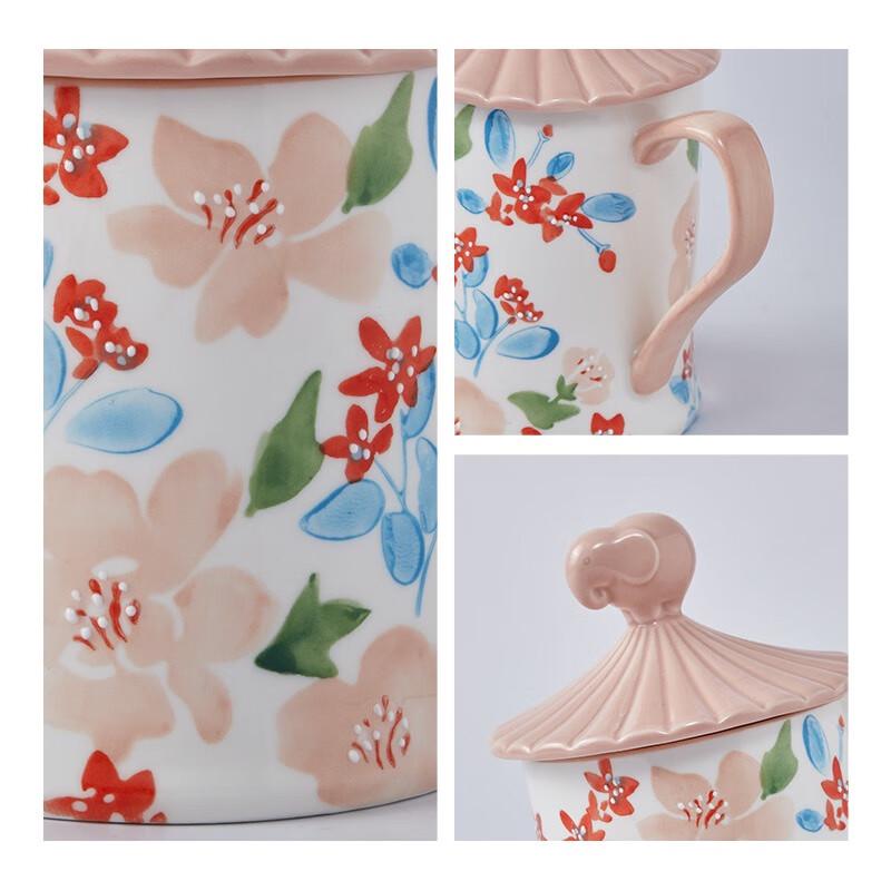 JOYYE Elephant Auspicious Beast Ceramic Mug