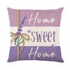 Polyester Material Cushion Cover Lavender Style Pattern Home Decor Pillowcase  Home Decor