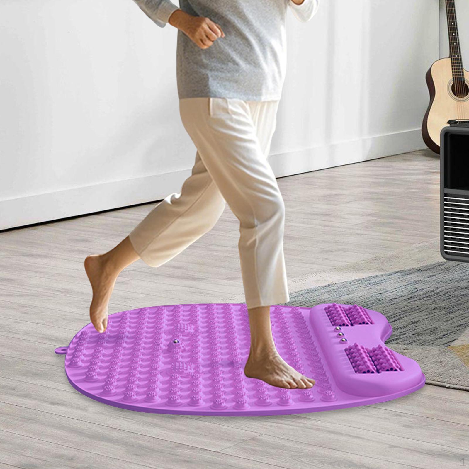 

Exercise Foot Massager Acupressure Mat Sensory Pad Lightweight Indoor Running Reflexology фіолетовий