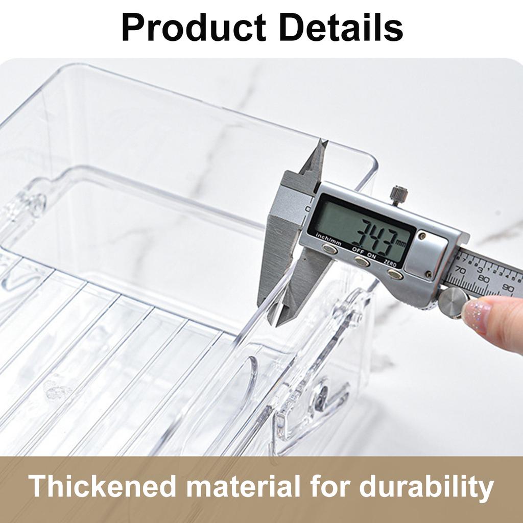 1Pcs Refrigerator Beverage Holder Soda Can Holder Dispenser 2 Tier Automatic Rolling Beverage Beer Soda Can Holder for Fridge