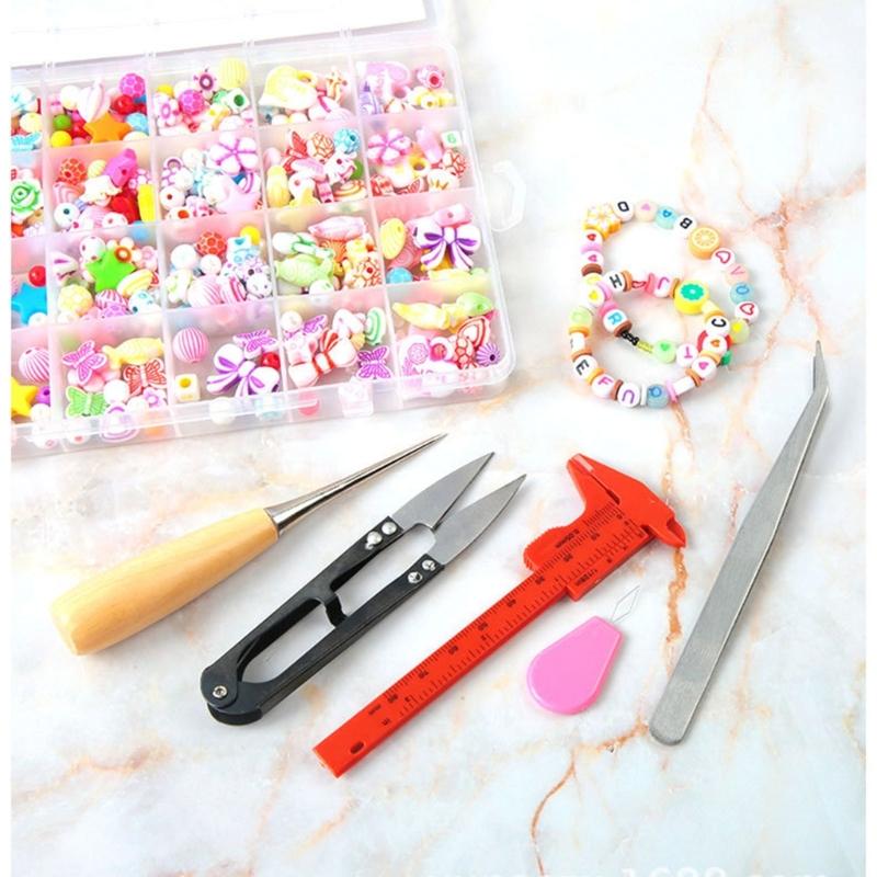 Handmade Small Jewelry Tool Set Nose Pliers Glue Storage Box Rings