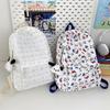 Schoolbag Large capacity middle and high school burden reduction backpack Campus cute versatile schoolbag Small fresh cartoon casual girls backpack