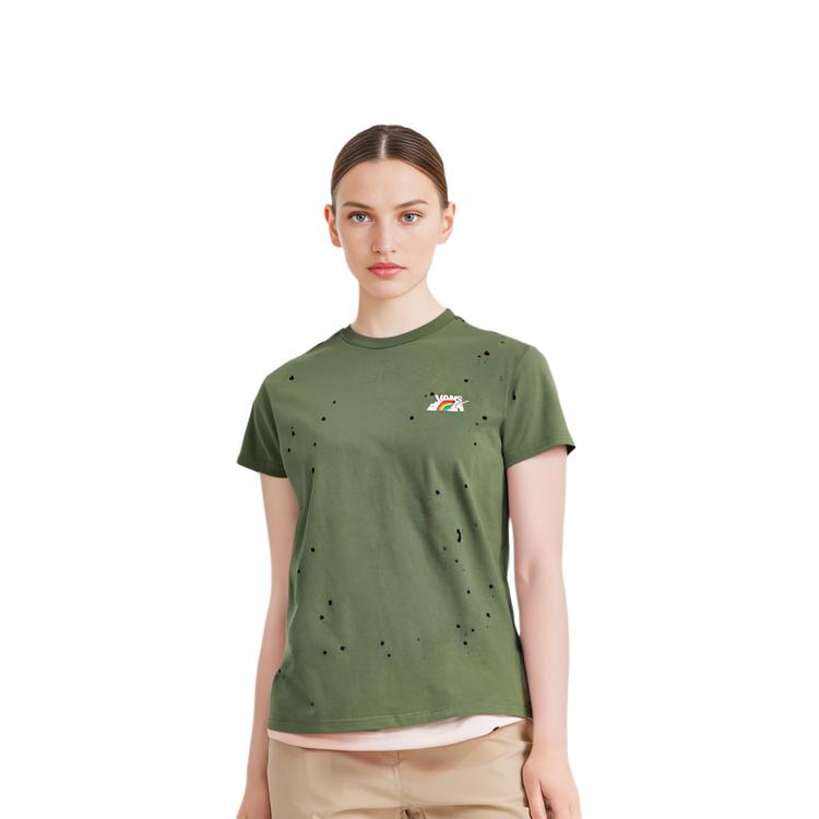 Vans Unicorn Print Short Sleeve T-Shirt Women tops Thyme-Green VN0A5F5B461