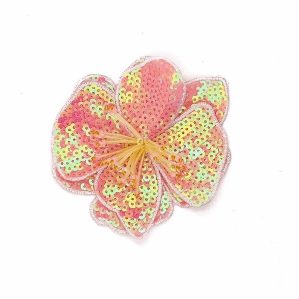 Colorful Sequins Sew On Patch Large Size Repair Hole Applique Flower Applique Auxiliary Material
