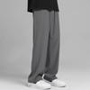 Men Summer Ice Silk Casual Pants With Drawstring Waist For Youth Comfort Fit